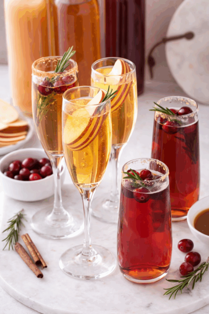 fall inspired mimosa drink