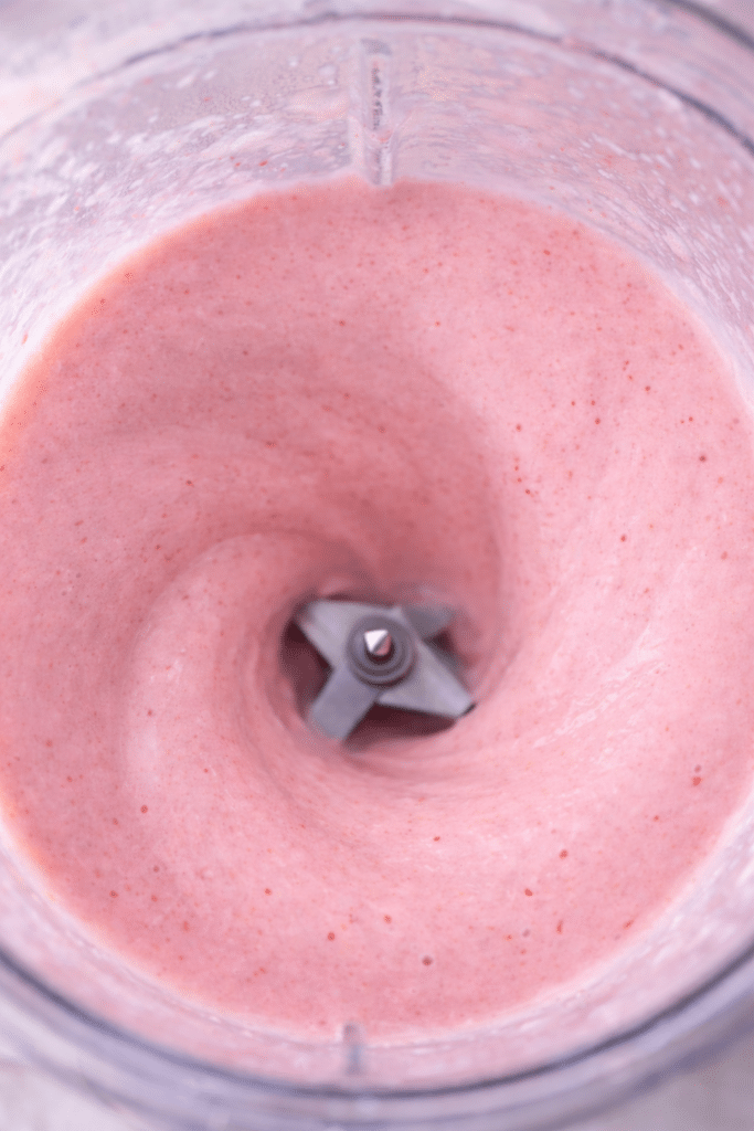 blended strawberry smoothie