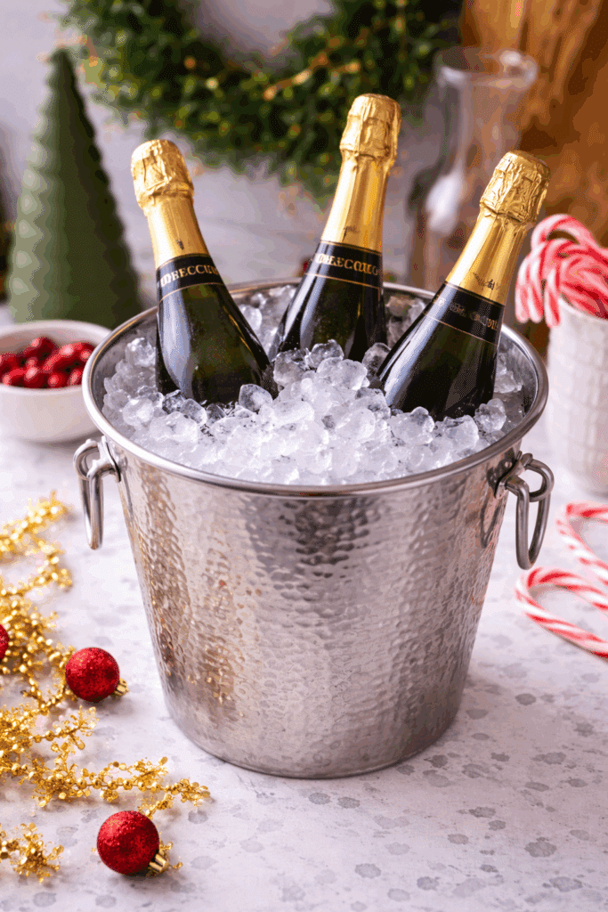 chilled wine or champagne