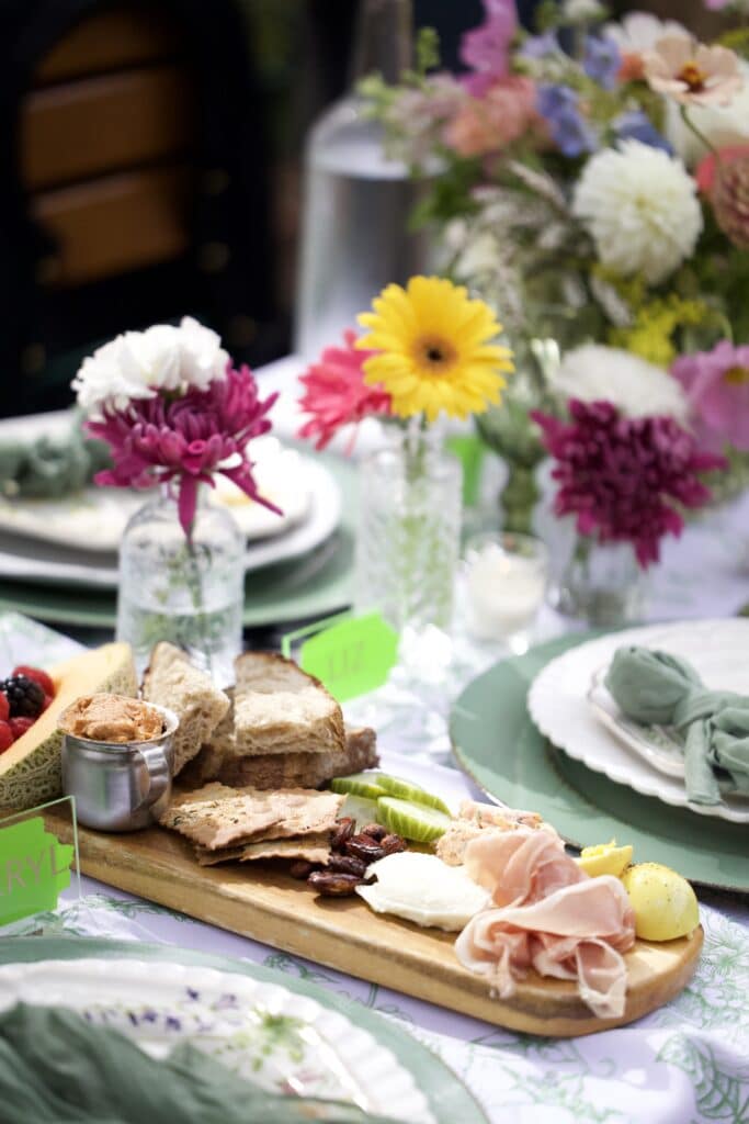 charcuterie with tablescape
