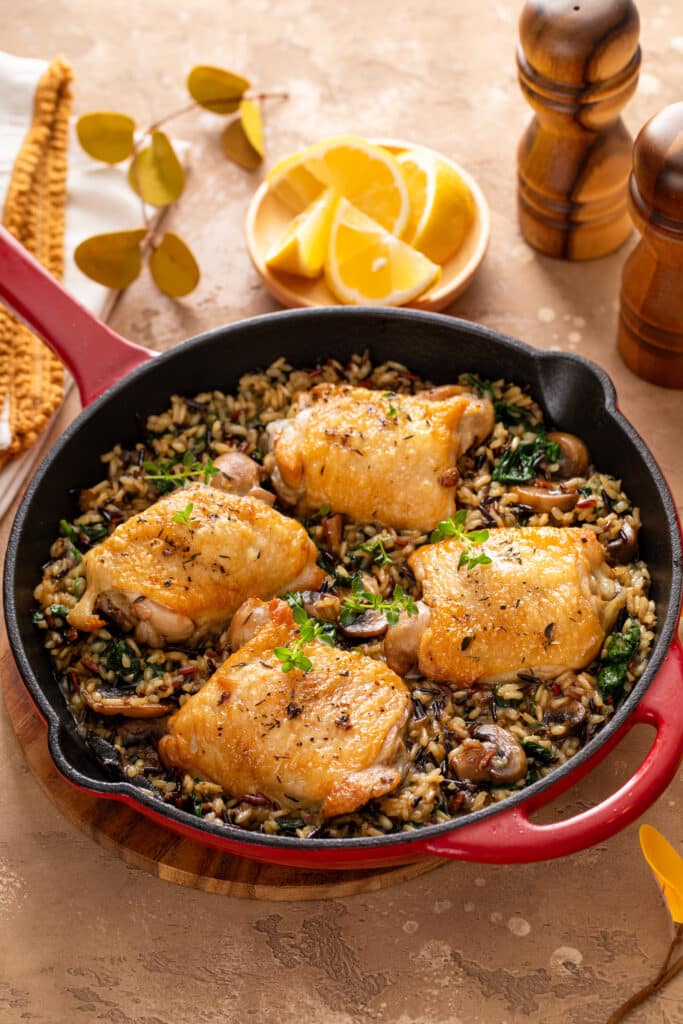 Chicken Thighs with Wild Rice 2