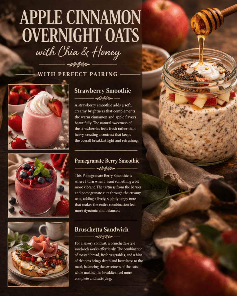 Apple cinnamon overnight oats recipe