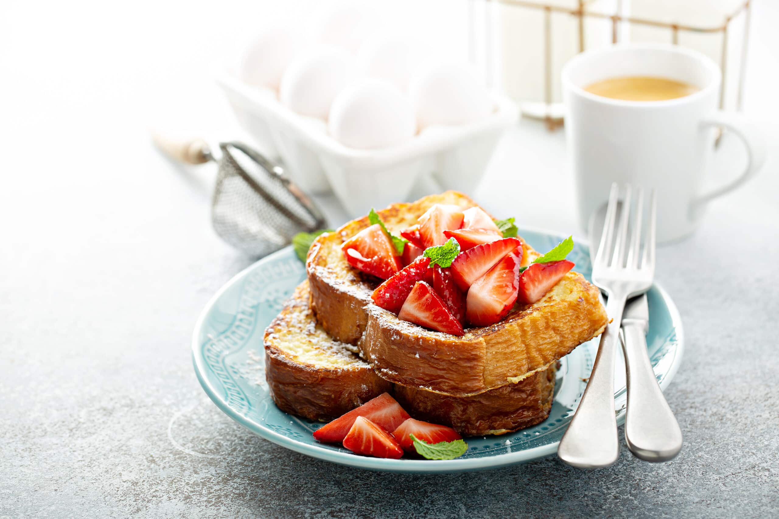 Spiked Strawberry French Toast, Ready to Enjoy