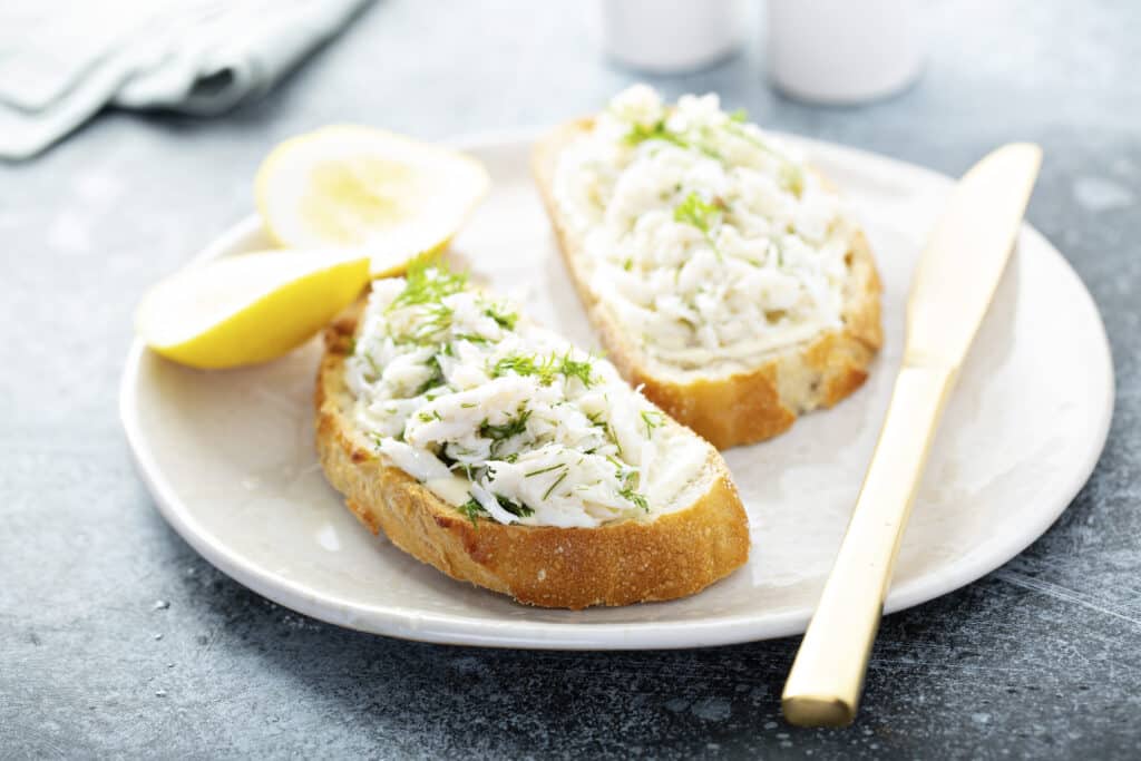 Easy Crab Toast with Lemon Mayo
