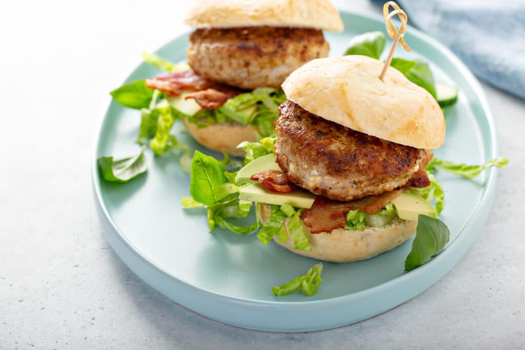 lovely feta basil turkey burger