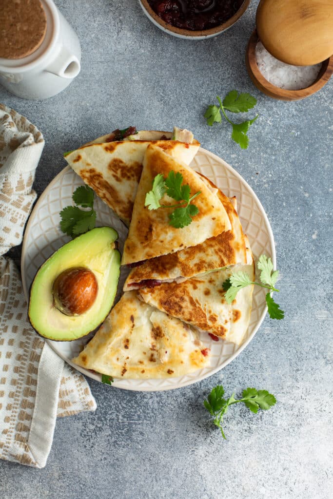 turkey brie quesadilla