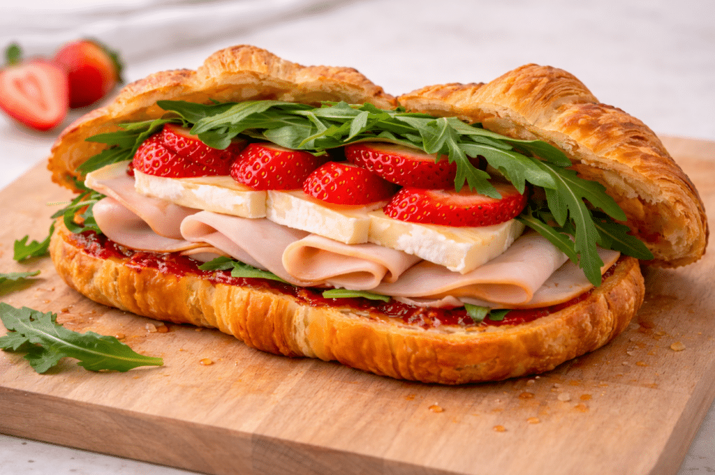 turkey croissant half open