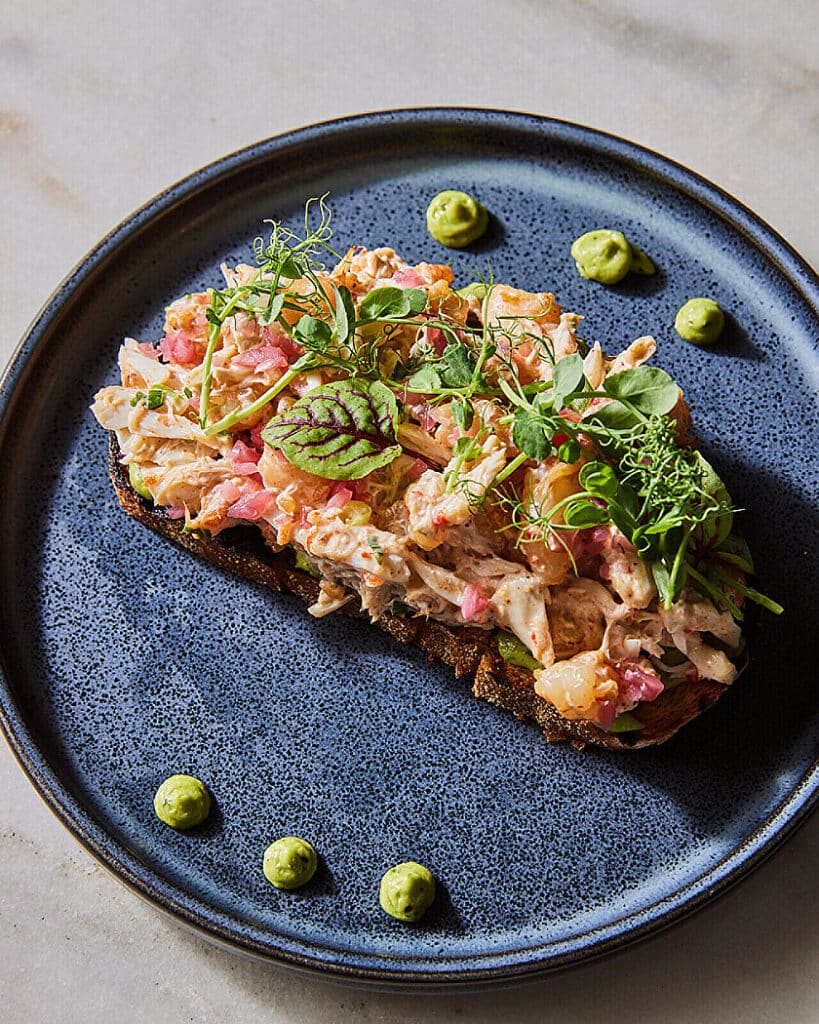 crab & shrimp toast