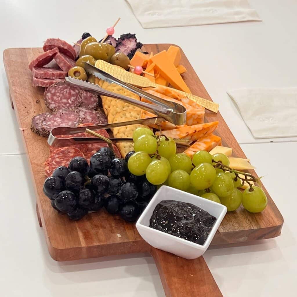 charcuterie at cozy wine bar