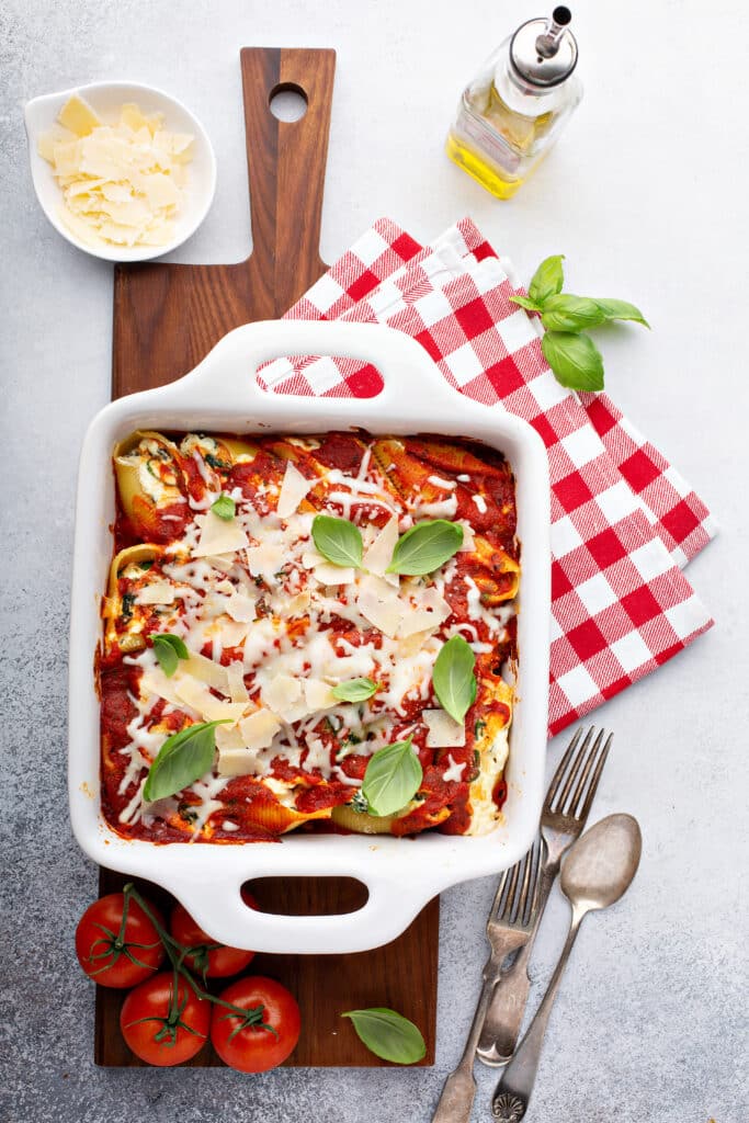 Spinach and Ricotta Stuffed Shells