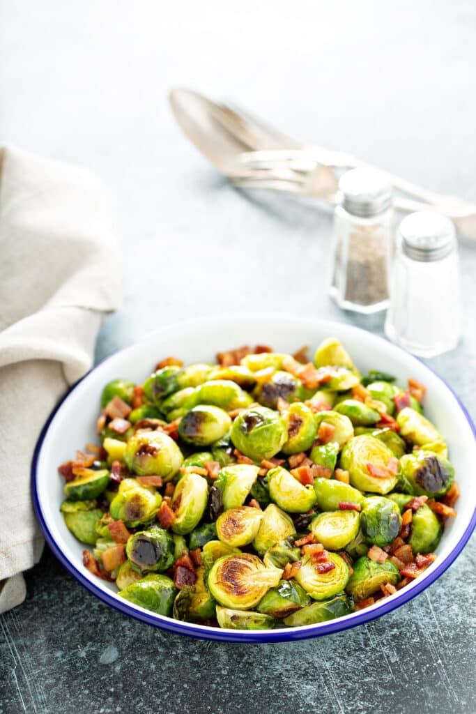 Yummy Honey Bacon Balsamic Roasted Brussels Sprouts