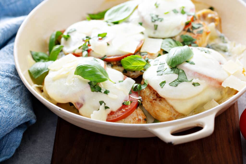 basil pesto tomato mozzarella