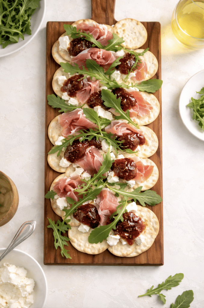 lovely prosciutto and fig crackers