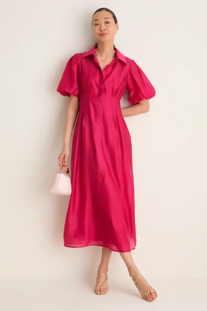 raspberry organza tuckernuck dress