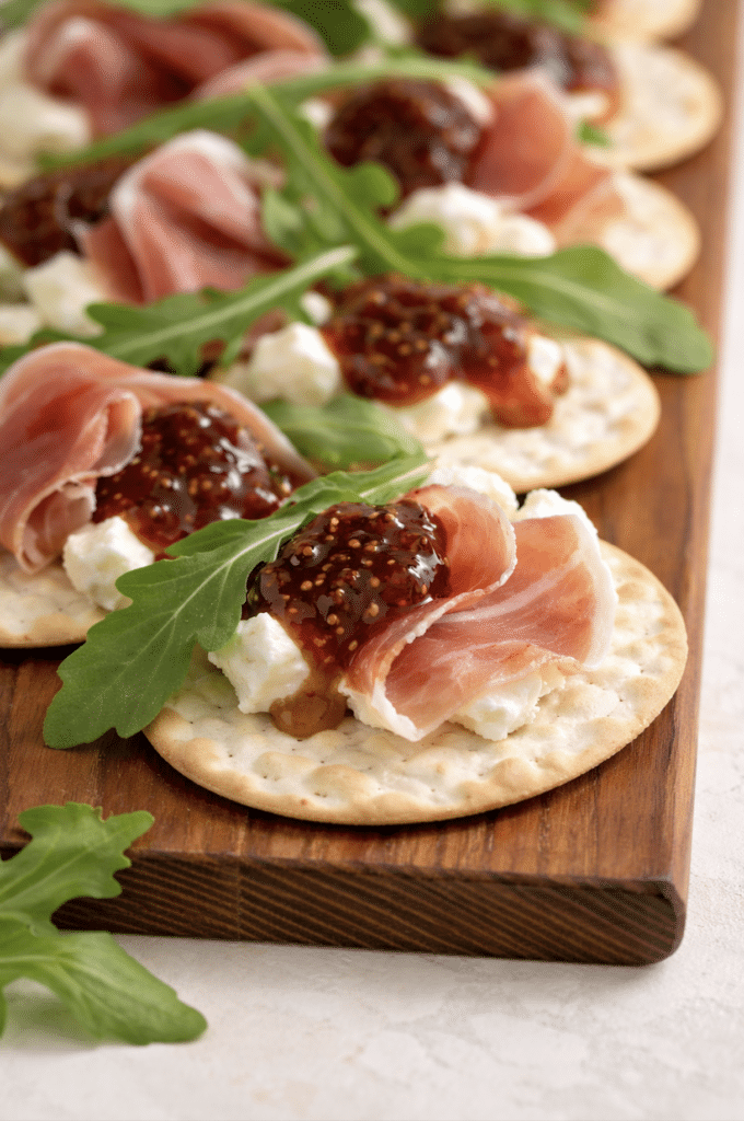 savory prosciutto and fig cracker