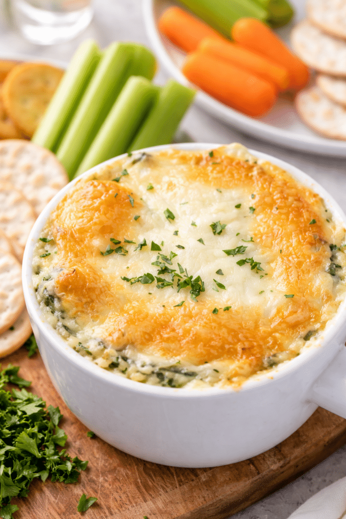 spinach dip in a bowl