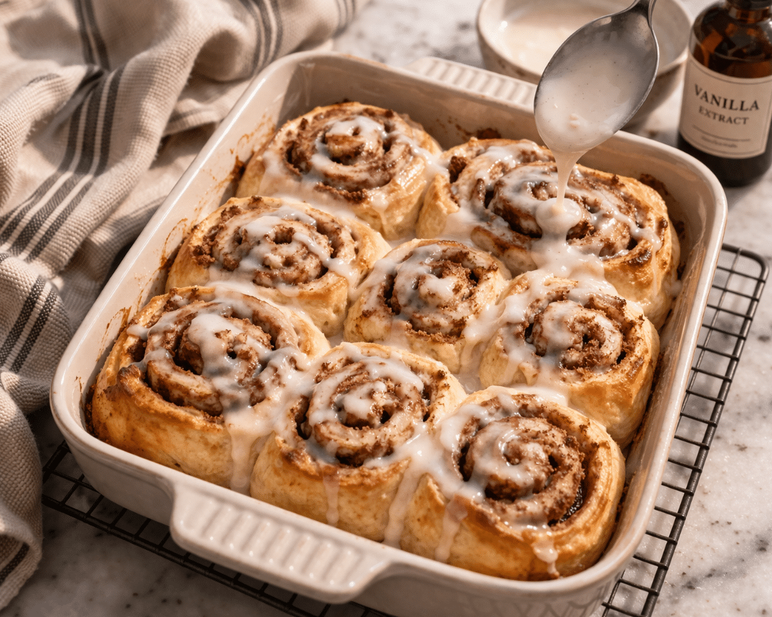 cinnamon rolls baked