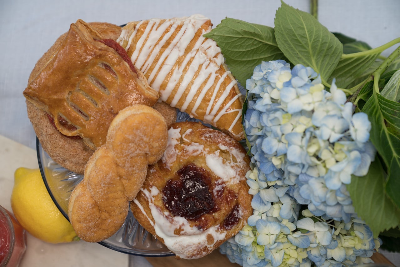 20180627 dsc09472 x2 for French brunch table with croissants fresh fruit champagne and elegant place settings