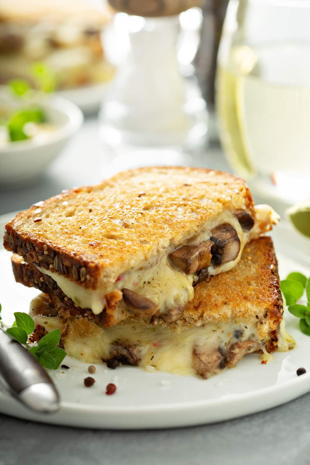 Mushroom Grilled Cheese Sandwich