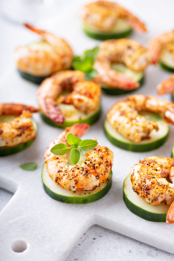 Recipe: Cajun Shrimp & Cucumber Bites - Eating With Erica