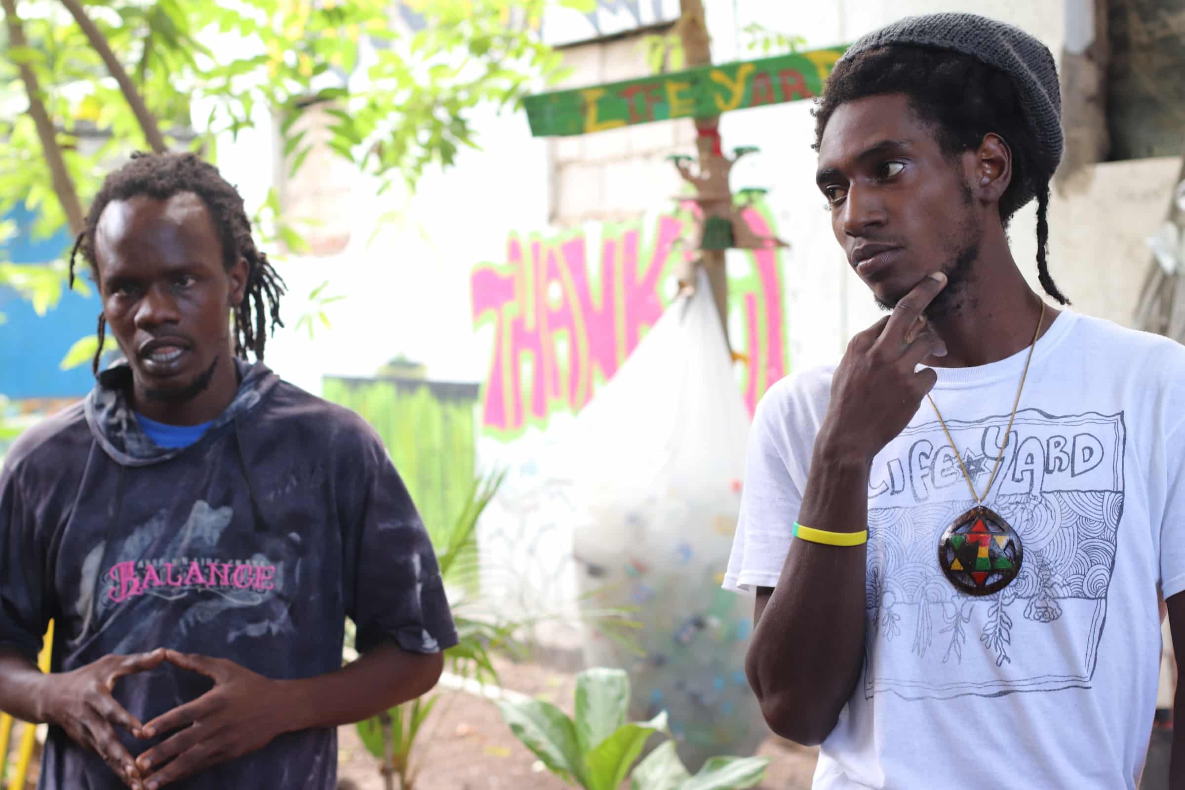 colorful dining scene in Kingston Jamaica with local cuisine image