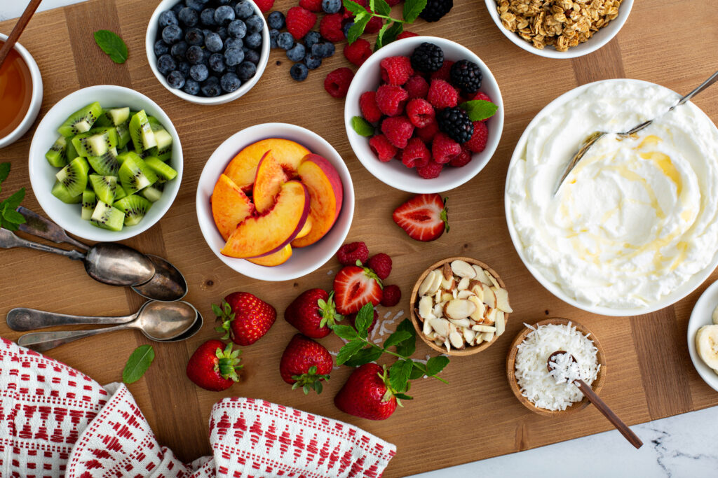 Greek Yogurt Bowls with Fruit and Toppings ⋆ Sprinkle Some Fun