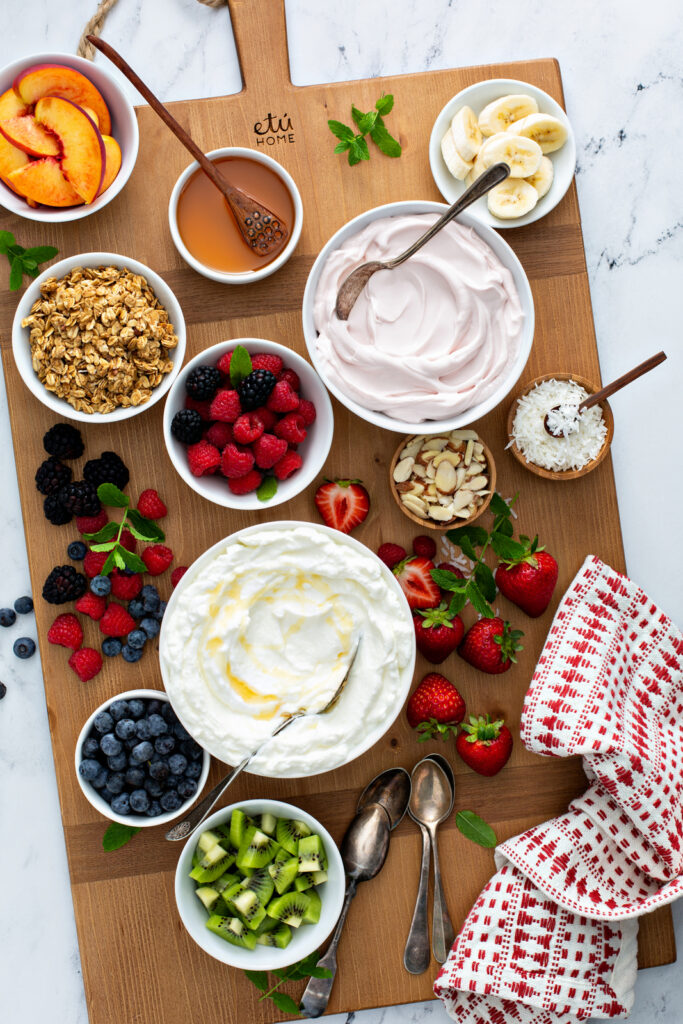 Greek Yogurt Bowls with Fruit and Toppings ⋆ Sprinkle Some Fun