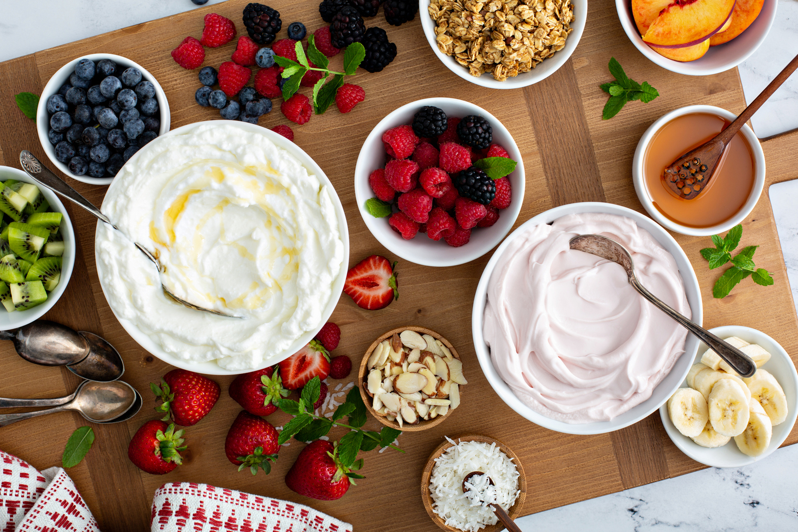 Greek Yogurt Bowls with Fruit and Toppings ⋆ Sprinkle Some Fun