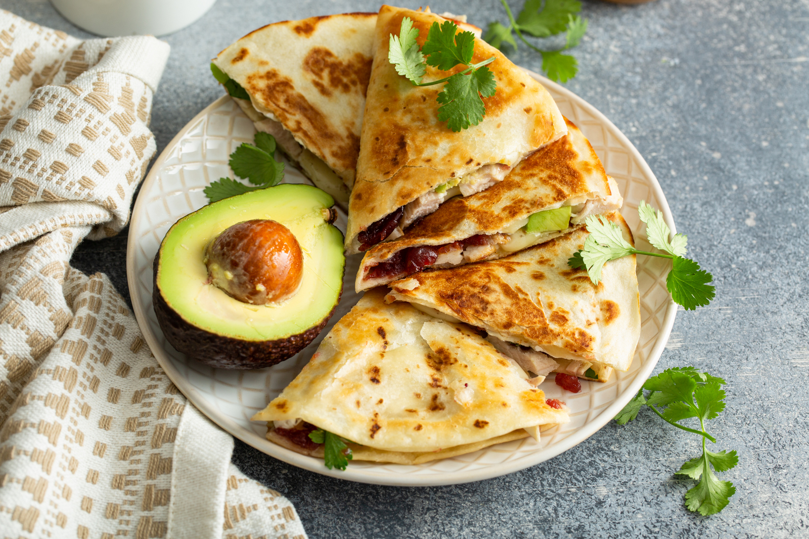 Recipe: Turkey, Cranberry, Brie Quesadilla - Eating With Erica