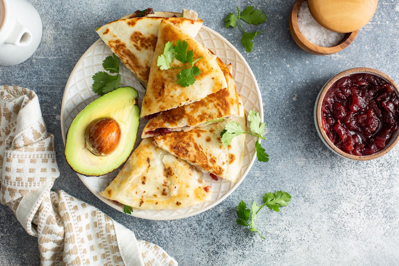 Recipe: Turkey, Cranberry, Brie Quesadilla - Eating With Erica