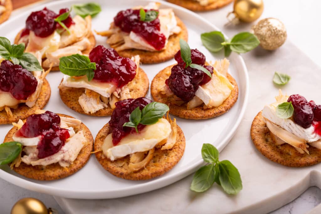 Cranberry Brie Turkey Crackers
