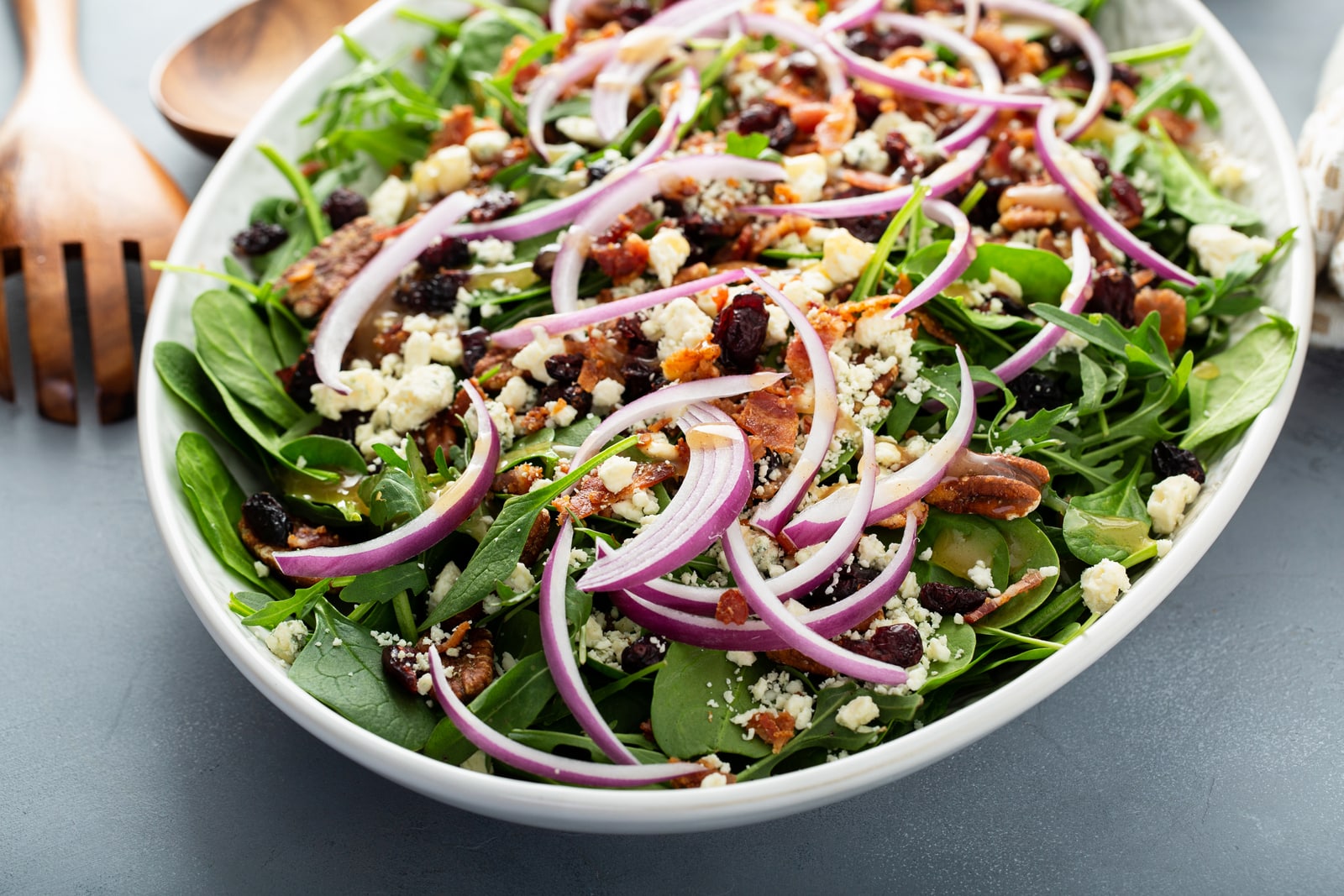Cranberry, Walnut, Red Onion, Bacon, Gorgonzola Salad