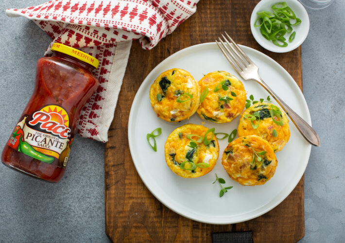 This Easy Baked, Bacon, Spinach and Cheese Egg Muffins are the perfect breakfast meal for on the go. They are delicious, healthy and you can make them multiple ways- CLICK HERE to see how!