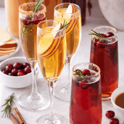 fall inspired mimosa drink