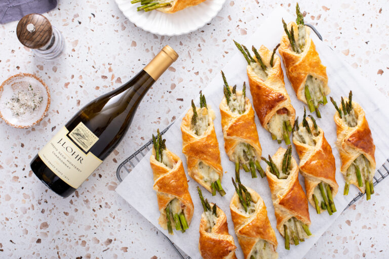 National Chardonnay Day: Prosciutto Asparagus Puff Pastry Bundles
