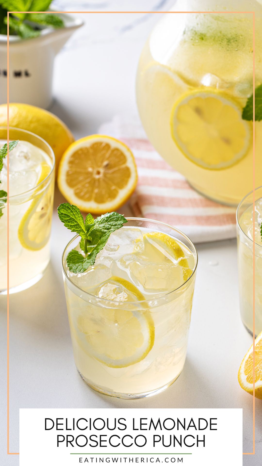 Looking for the perfect summer day cocktail? You need to try this Delicious Lemonade Prosecco Punch ASAP! CLICK HERE to make it today!  