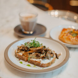 Fashionably Best Dressed with a Delicious Latte in Hand At Le Bon Nosh Atlanta,GA