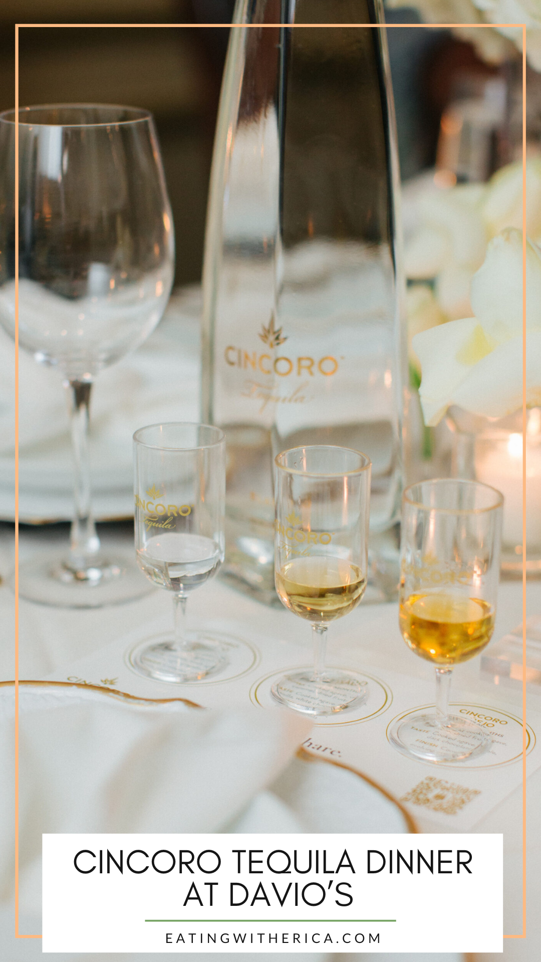 Looking for the perfect Tequila Pairing Part Idea? Join Eating with Erica as she shares her love for Cincoro Tequila HERE!