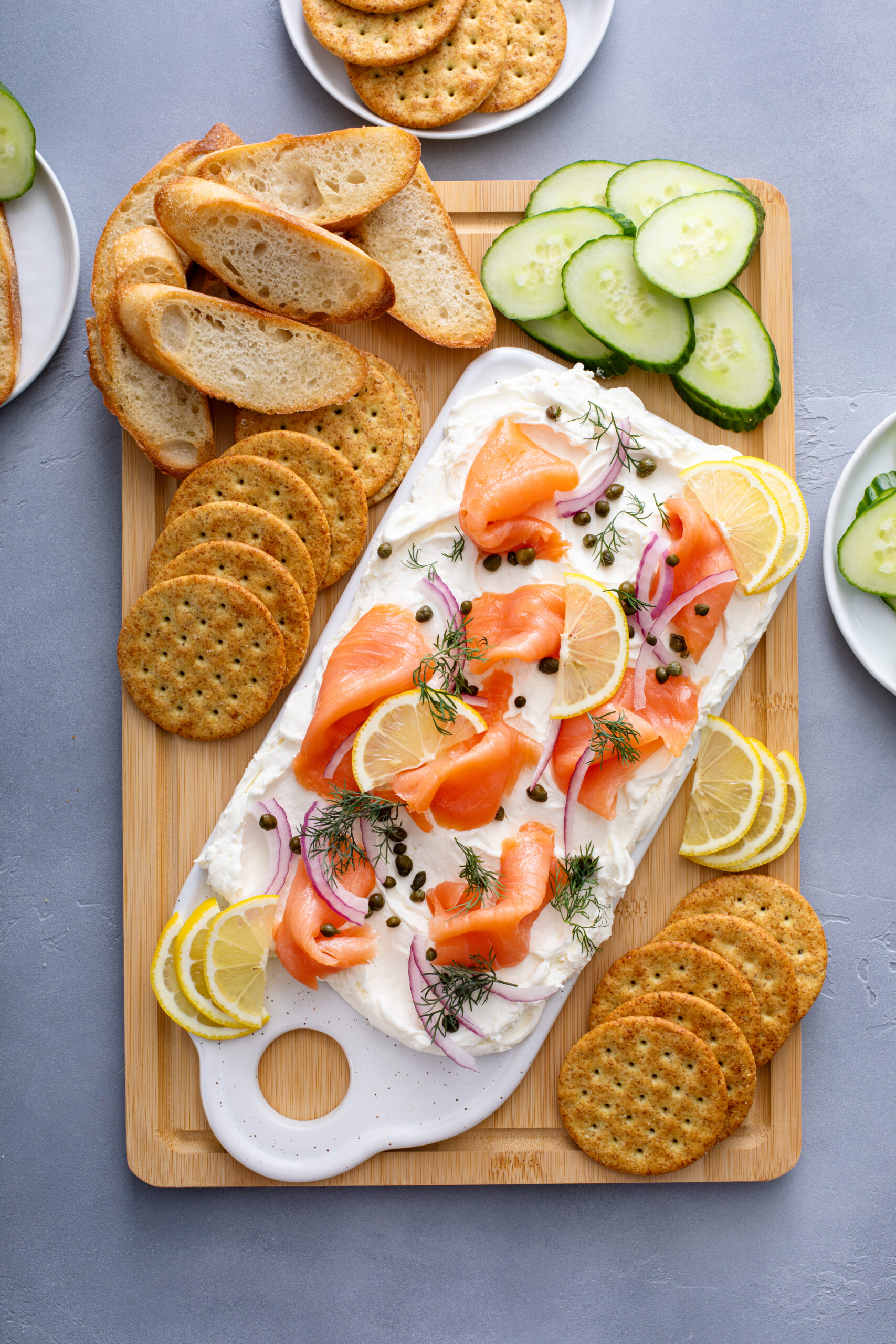 Smoked Salmon Cream Cheese Board 