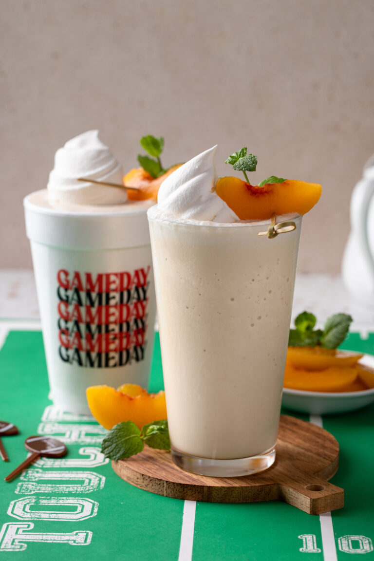 The Best Spiked Peach Milkshake for Game Day