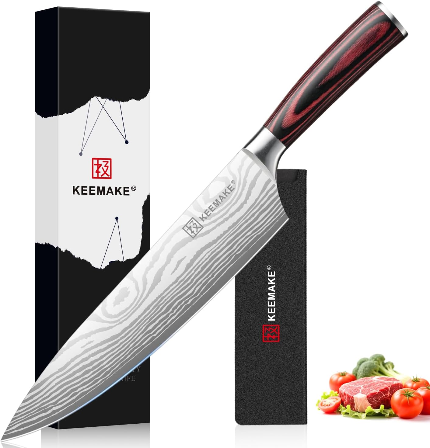 KEEMAKE 8-inch chef’s knife with ergonomic handle
