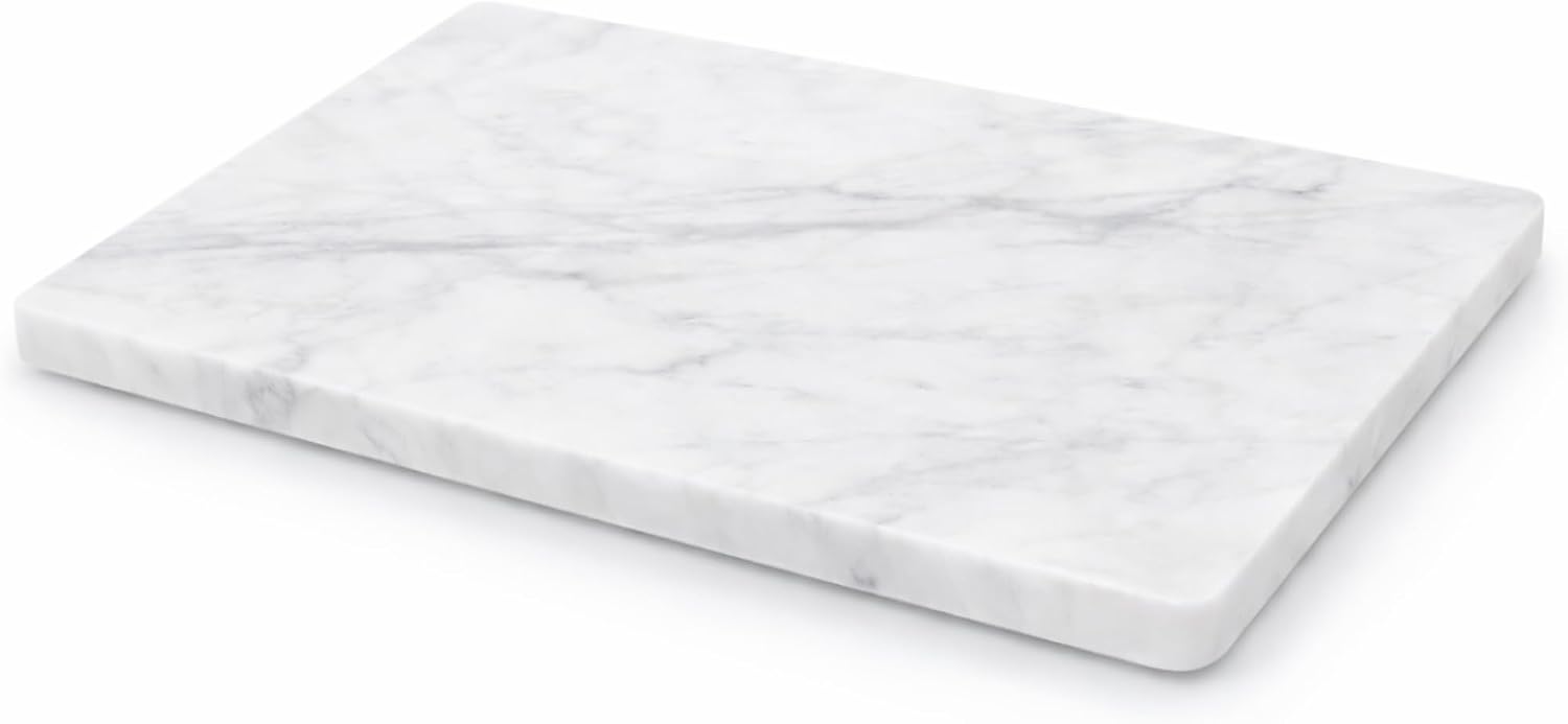 Solid white marble cheese and charcuterie board