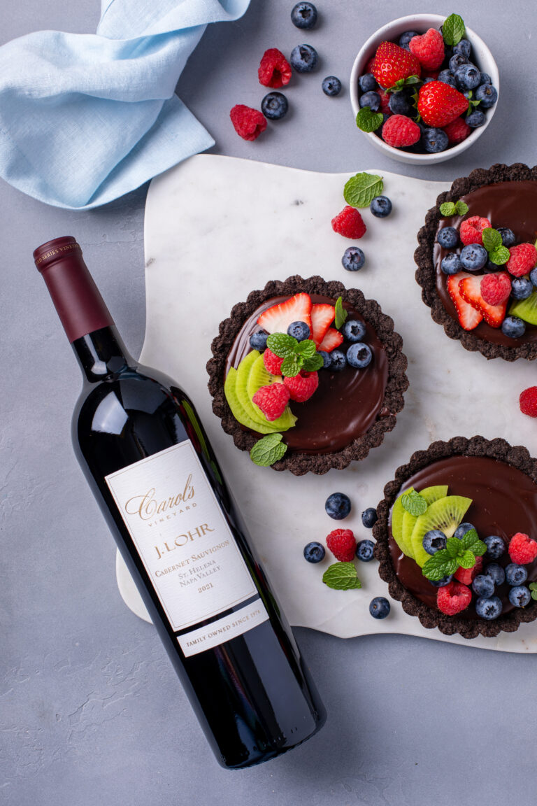 Delicious Mini Chocolate Tarts with a Fresh Fruit Topping