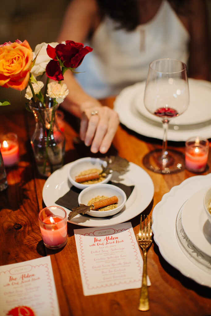 Relive the unforgettable Eating with Erica Supper Club dinner at The Alden. A night of vibrant conversation, curated cuisine, and inspiring community.