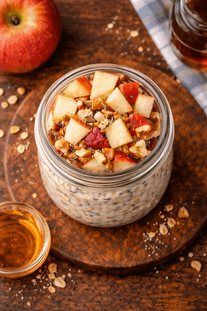 Apple Cinnamon Overnight Oats with Chia & Honey
