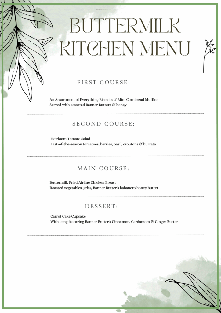 buttermilk kitchen menu