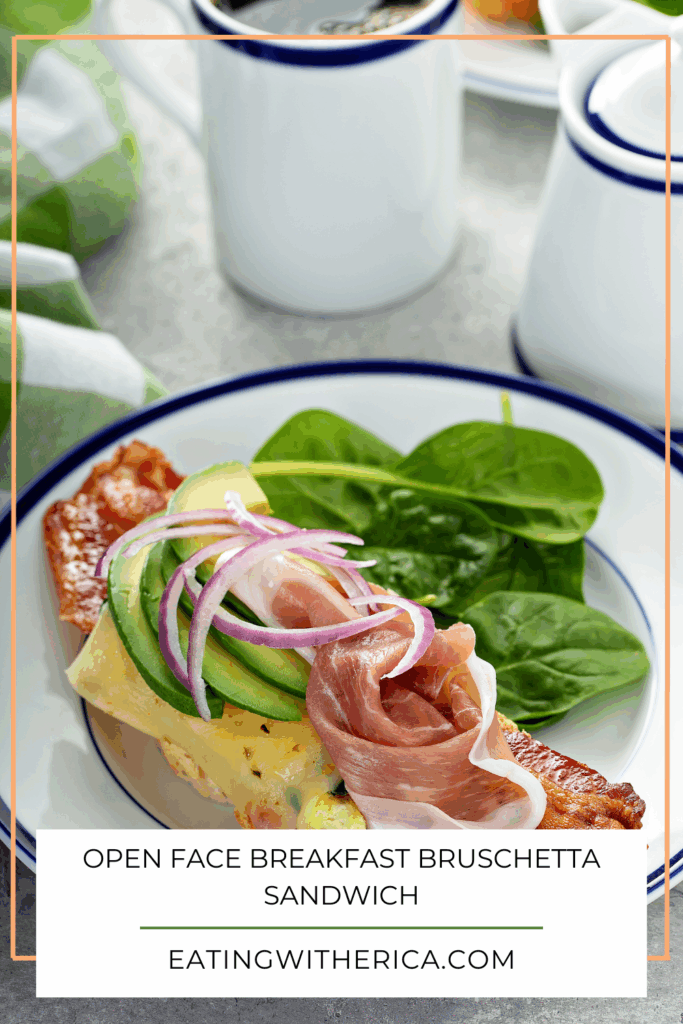 Open Face Breakfast Bruschetta Sandwich