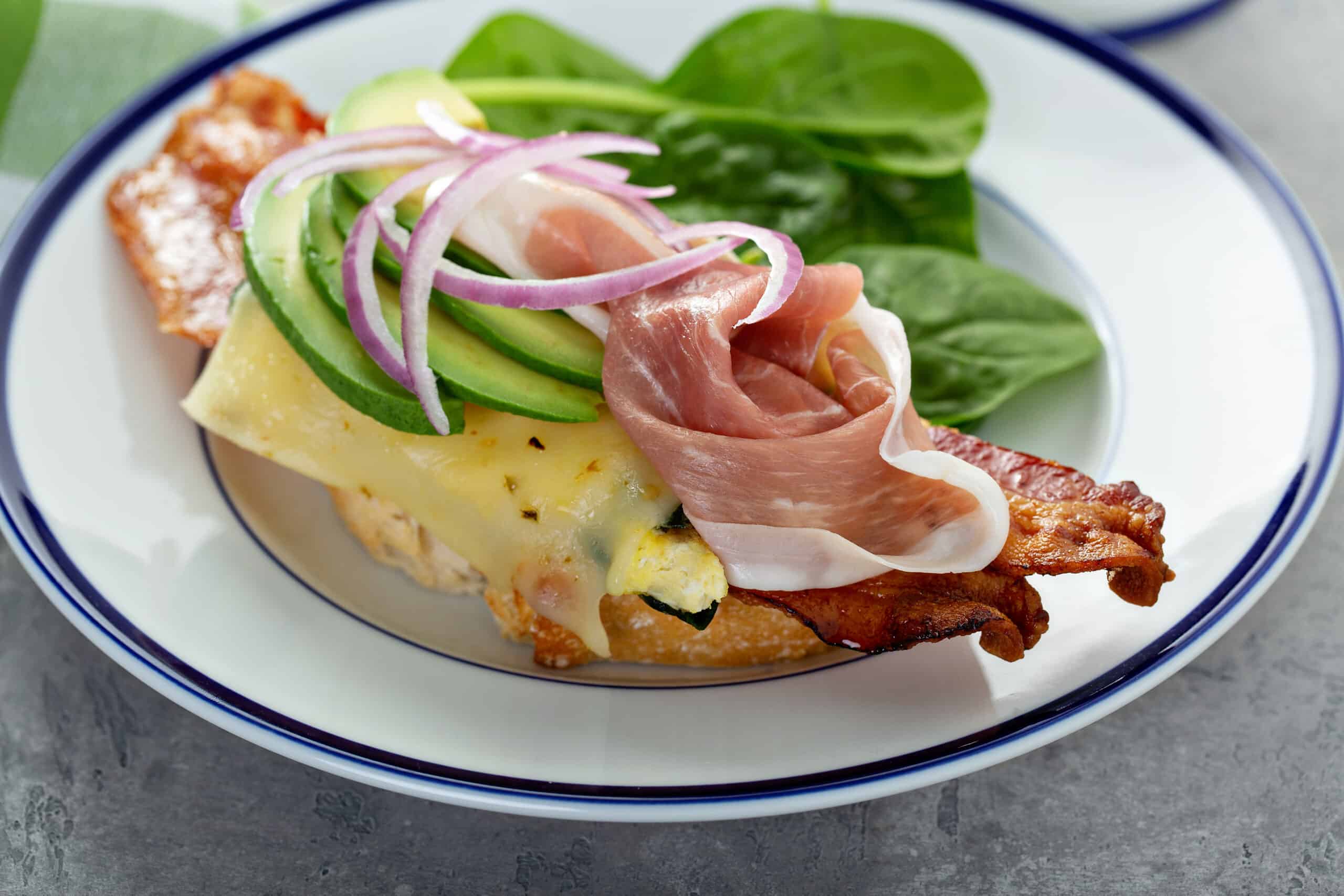 Open Face Breakfast Bruschetta Sandwich zoom