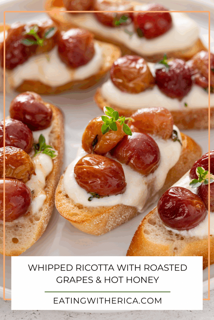 Whipped Ricotta with Roasted Grapes & Hot Honey