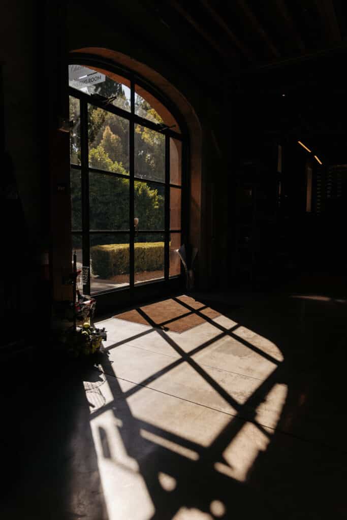 inside the winery